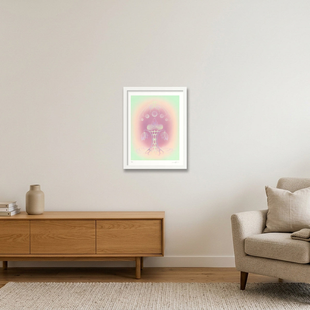 Luminous Vortex — 30×40cm, 12×16" White Frame