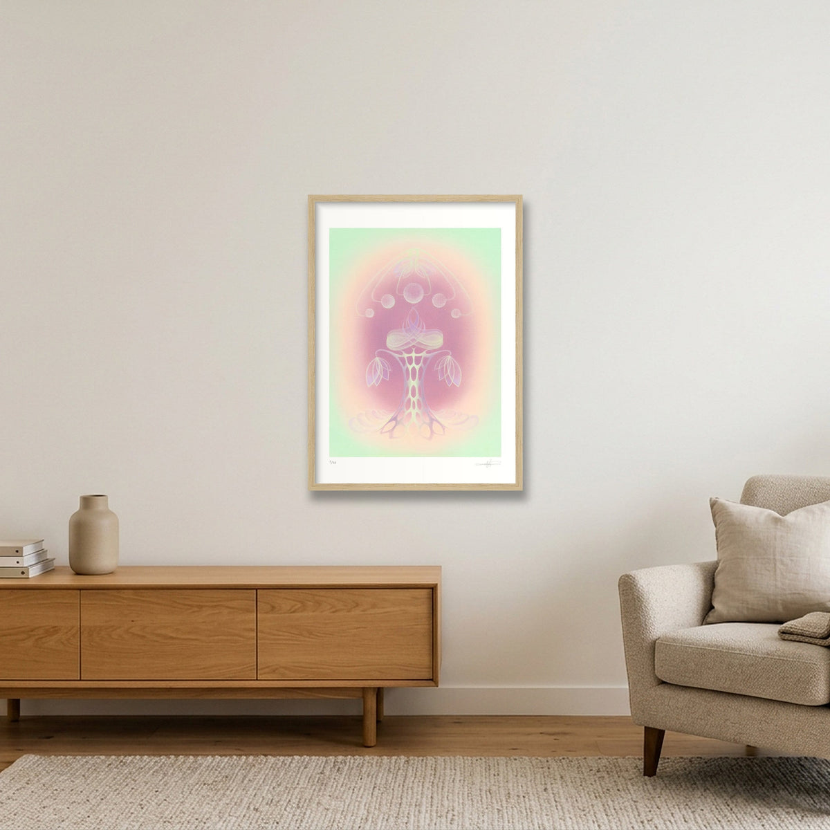 Luminous Vortex — 42×59cm, 17×23" Oak Frame