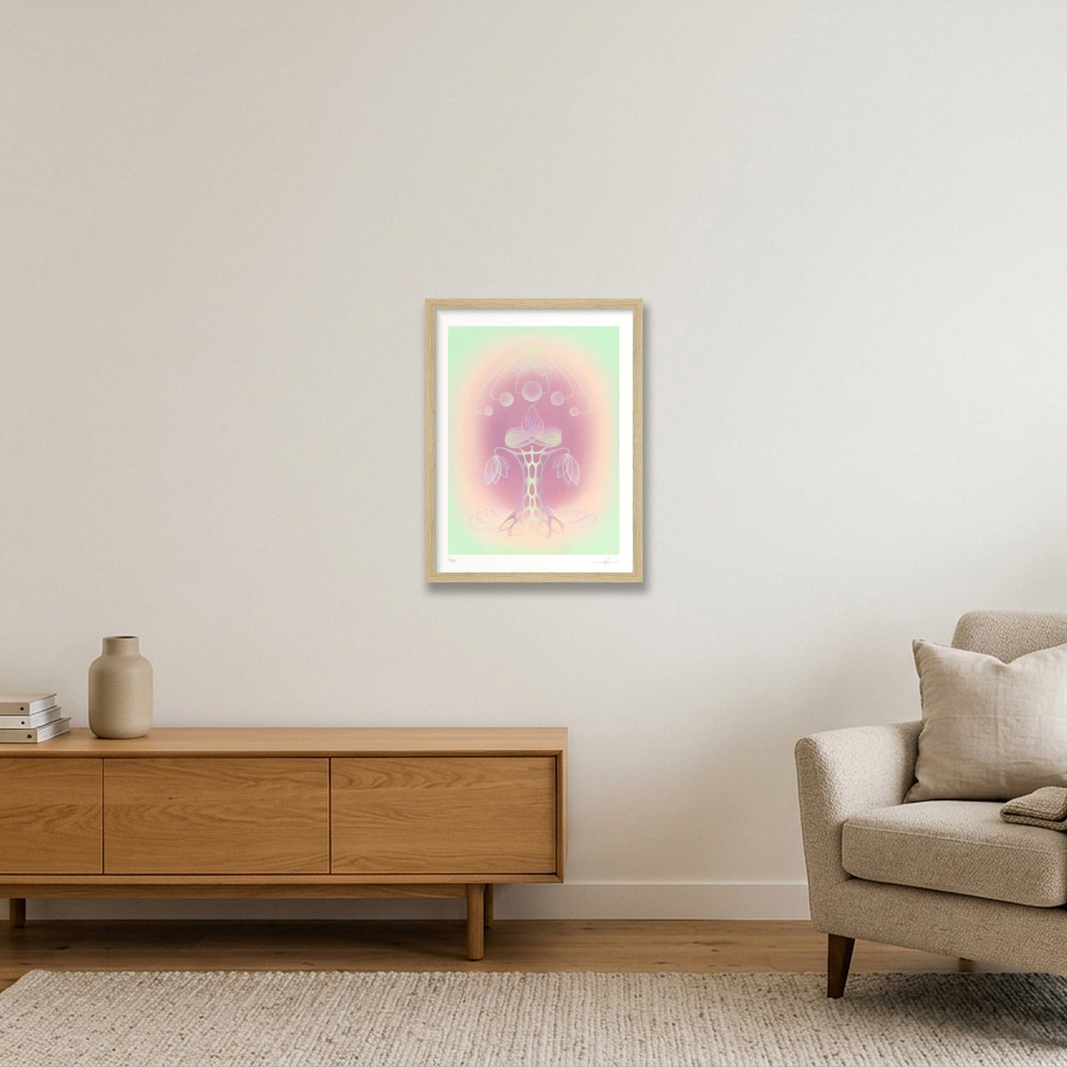 Luminous Vortex — 30×40cm, 12×16" Oak Frame