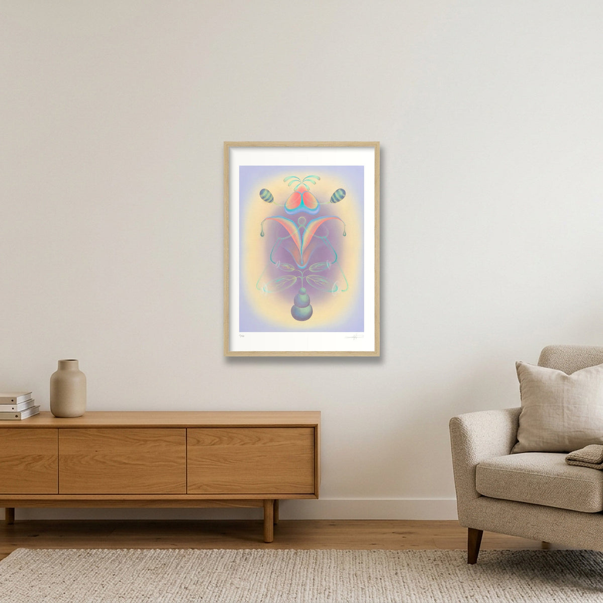 Morning Dew — 42×59cm, 17×23" Oak Frame