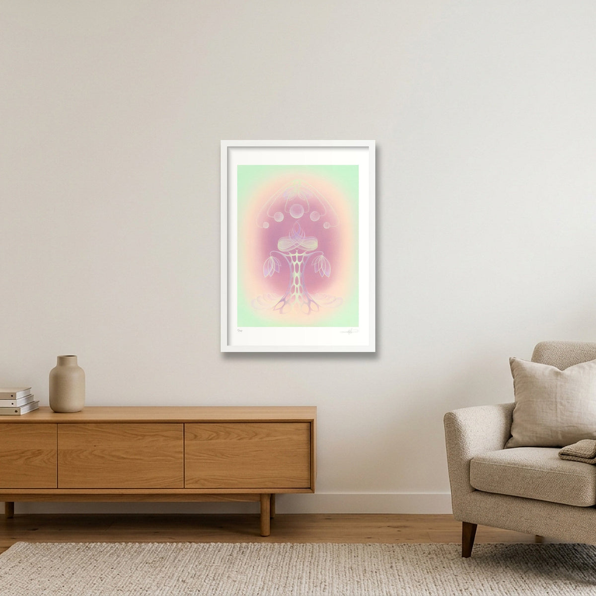Luminous Vortex — 42×59cm, 17×23" White Frame